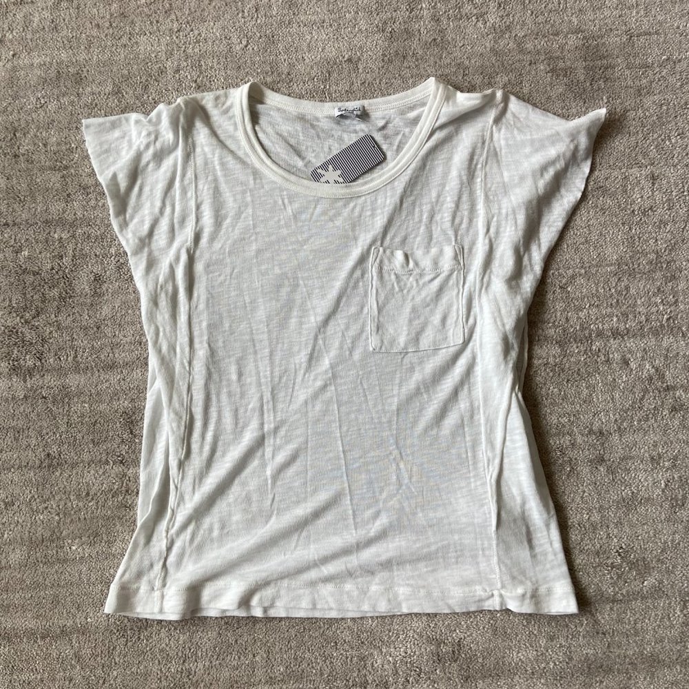 Splendid White Ruffle Top NWT - Picture 5 of 10